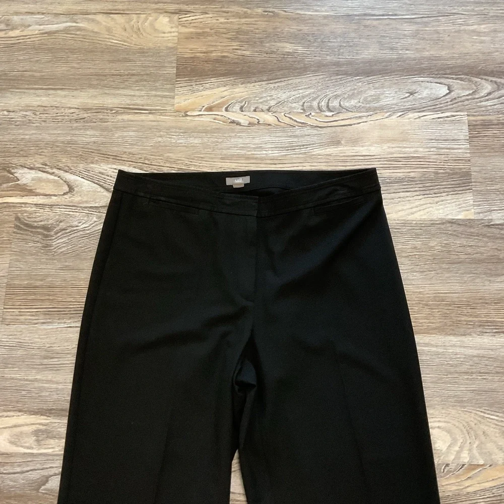 J Jill Black Mid Rise Straight Leg Trouser Dress Pants 10